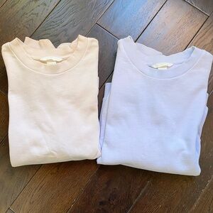 Set of 2 H&M Puff Sleeve Crew Neck Sweatshirts